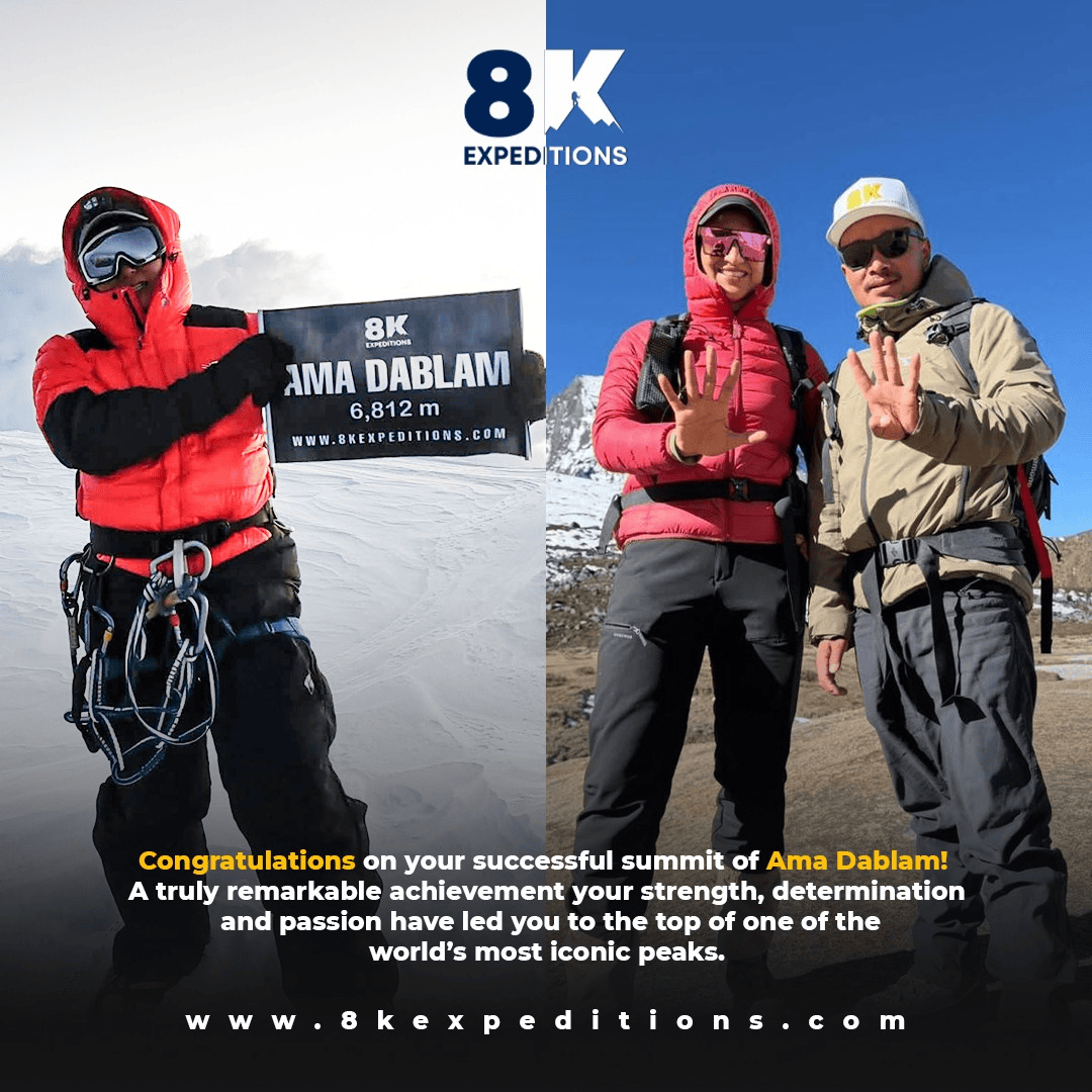 Ama Dablam(6812m) Summited — Back-to-Back Victories for 8K Expeditions image