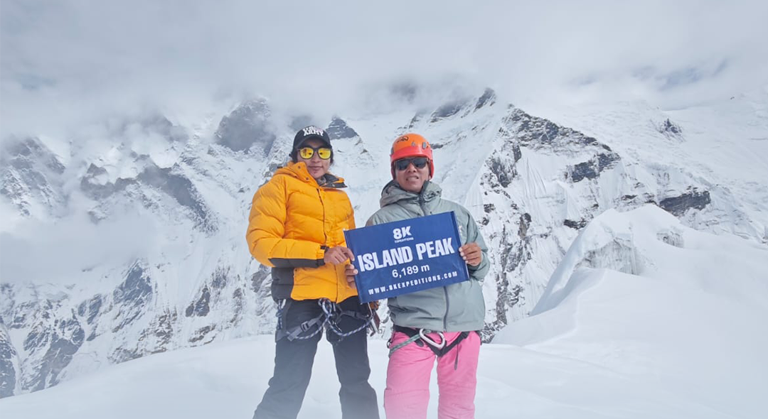 Ms. Melisha Mathias Successfully Summits Island Peak At 6,189 Metres
