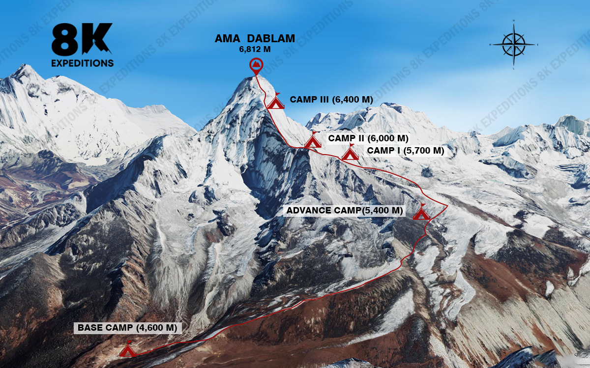 AMADABLAM EXPEDITION (6,812M)-route-image