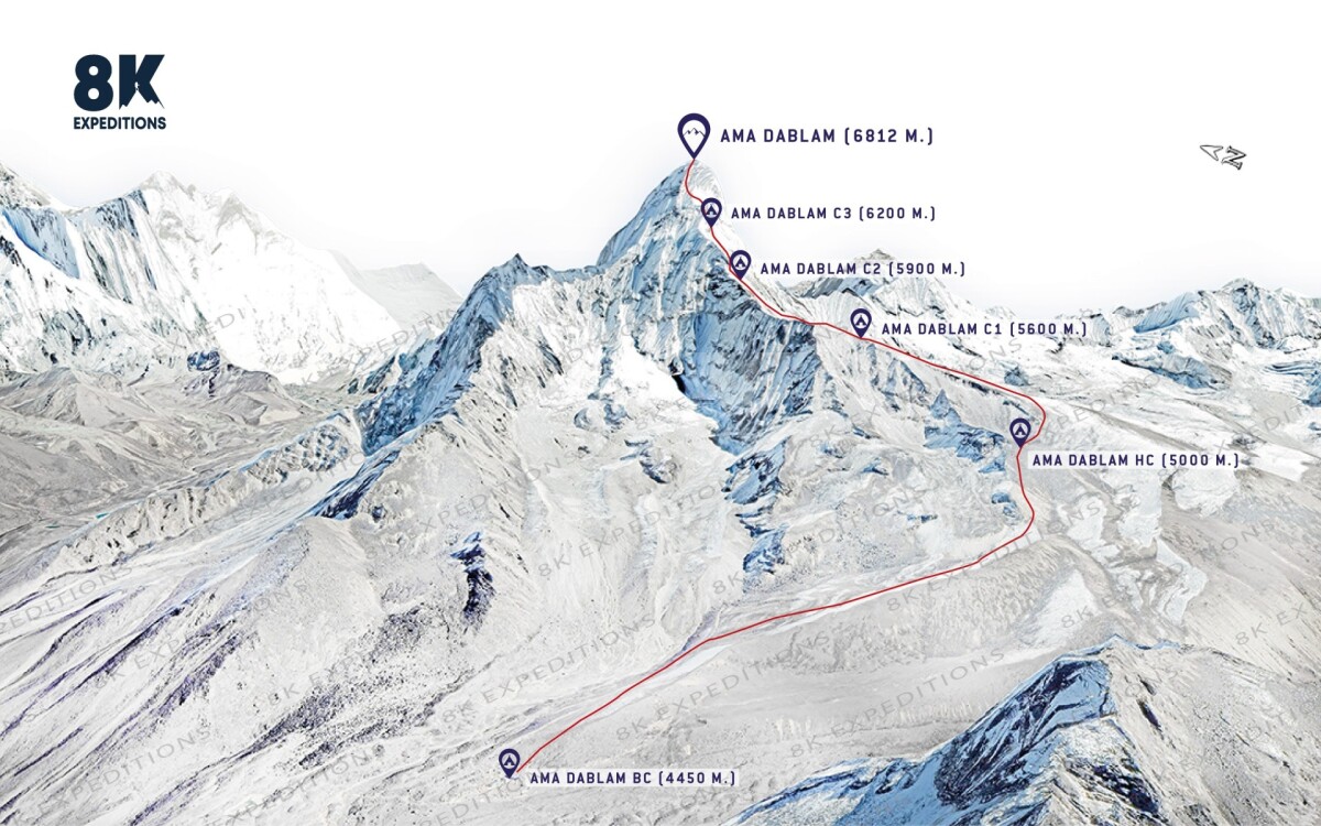 AMADABLAM EXPEDITION (6,812M)-route-image