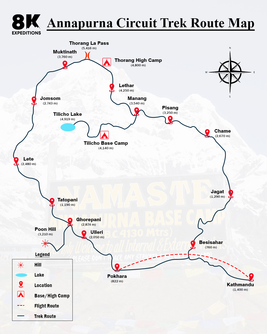 ANNAPURNA CIRCUIT | THRONG LA PASS TREK-route-image