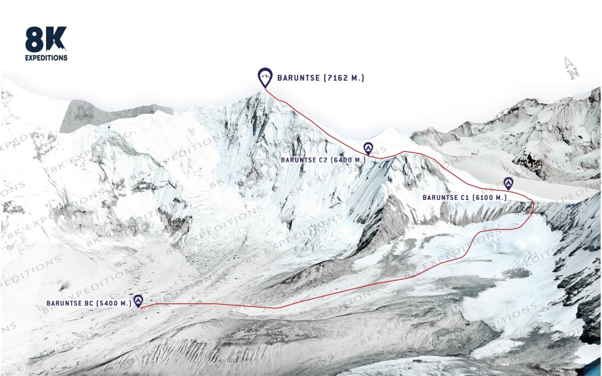 BARUNTSE EXPEDITION (7,162M)-route-image