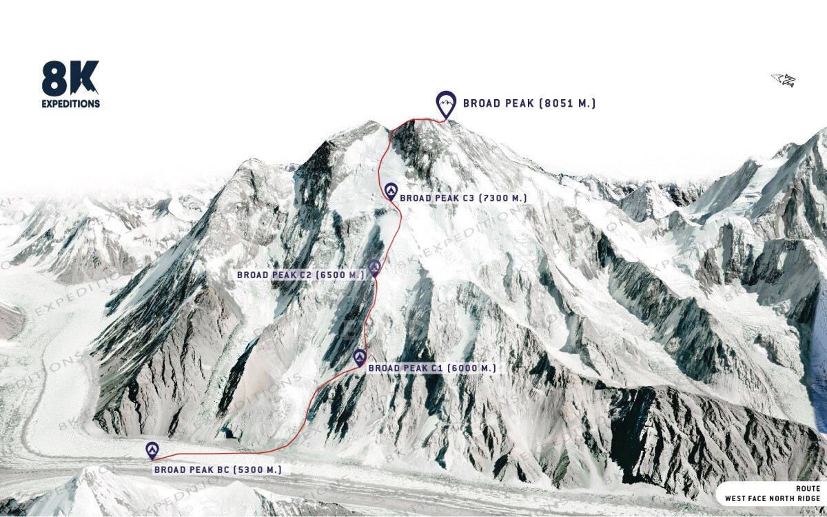 BROAD PEAK EXPEDITION (8,051M)-route-image