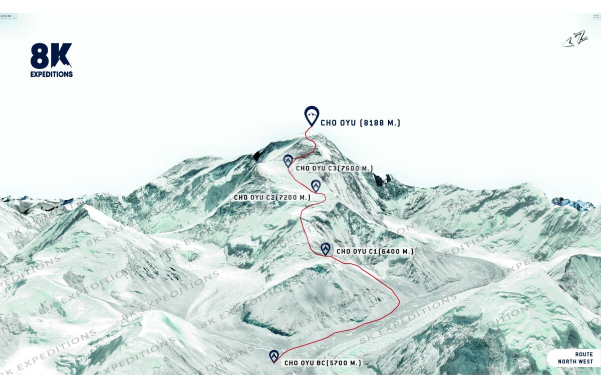 CHO-OYU EXPEDITION (8,188M)-route-image