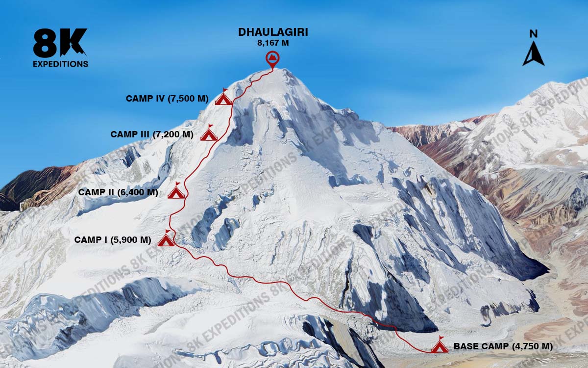 DHAULAGIRI EXPEDITION (8,167M)-route-image