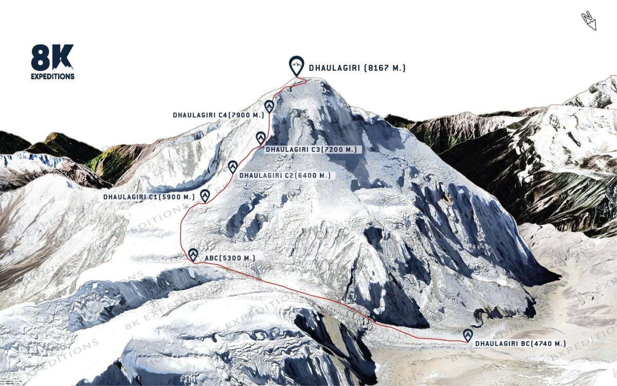 DHAULAGIRI EXPEDITION (8,167M)-route-image