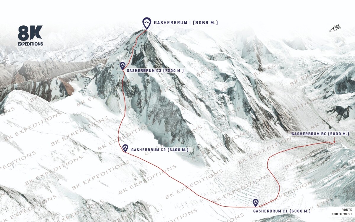 GASHERBRUM I EXPEDITION (8,080M)-route-image