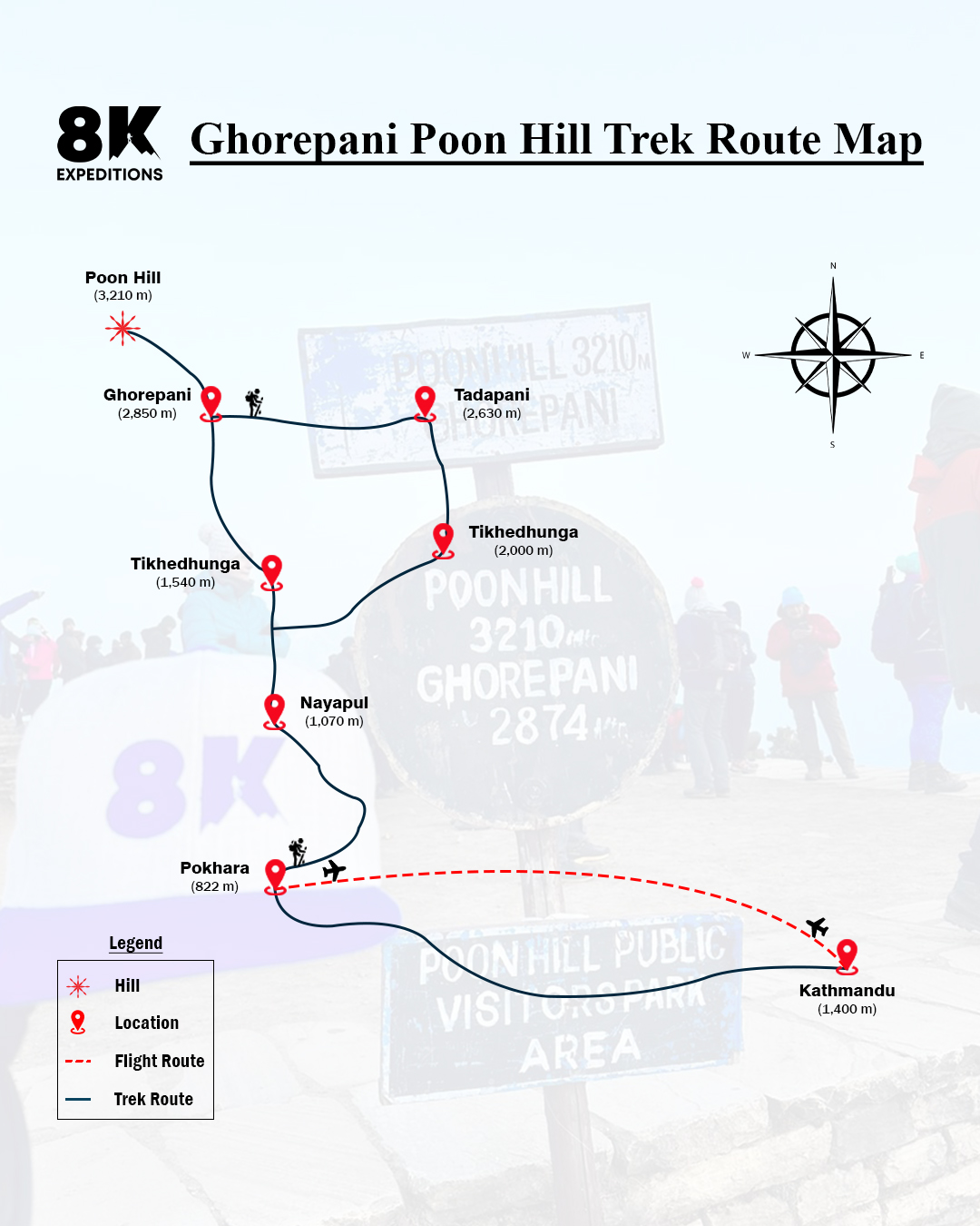 GHOREPANI POON HILL TREK, NEPAL-route-image