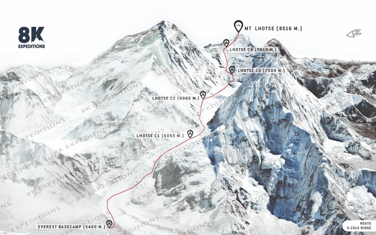 LHOTSE EXPEDITION (8,516M)-route-image