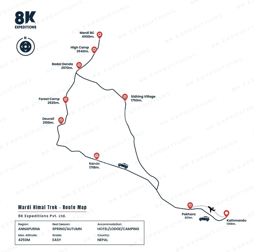 MARDI HIMAL TREK-route-image