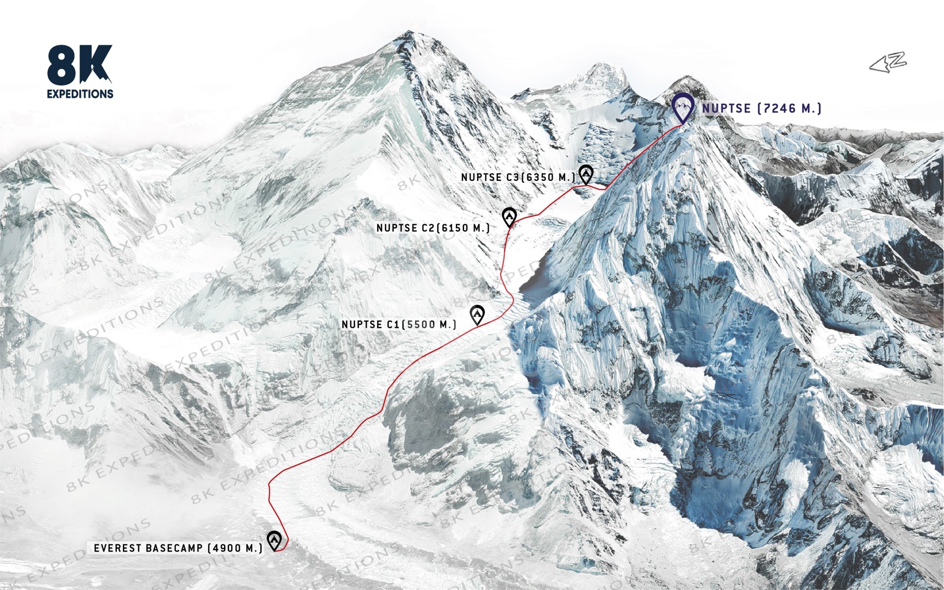 NUPTSE EXPEDITION (7,861M)-route-image