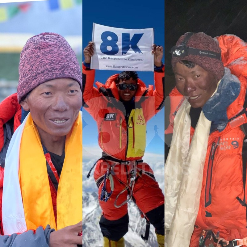 New Multiple World Record Set By 8K Expeditions Guide Mr. Pasdawa Sherpa!!!