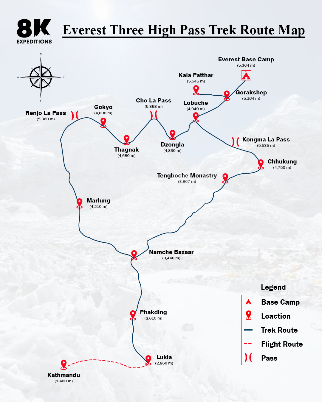 EVEREST THREE HIGH PASS TREK